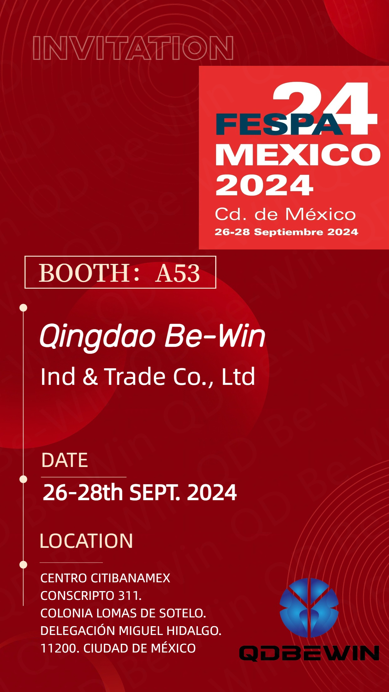 Qingdao Be-Win Ind & Trade Co., Ltd presenteert acrylplaten, PVC-schuimplaten en aluminium composietpanelen op FESPA 2024 Mexico