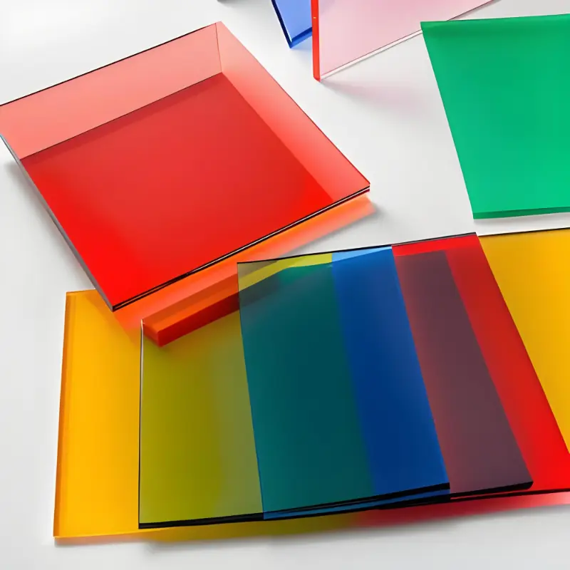 Gekleurde doorschijnende acrylplaat